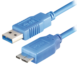 2m USB Kabel USB3 Micro B Stecker auf USB A Stecker