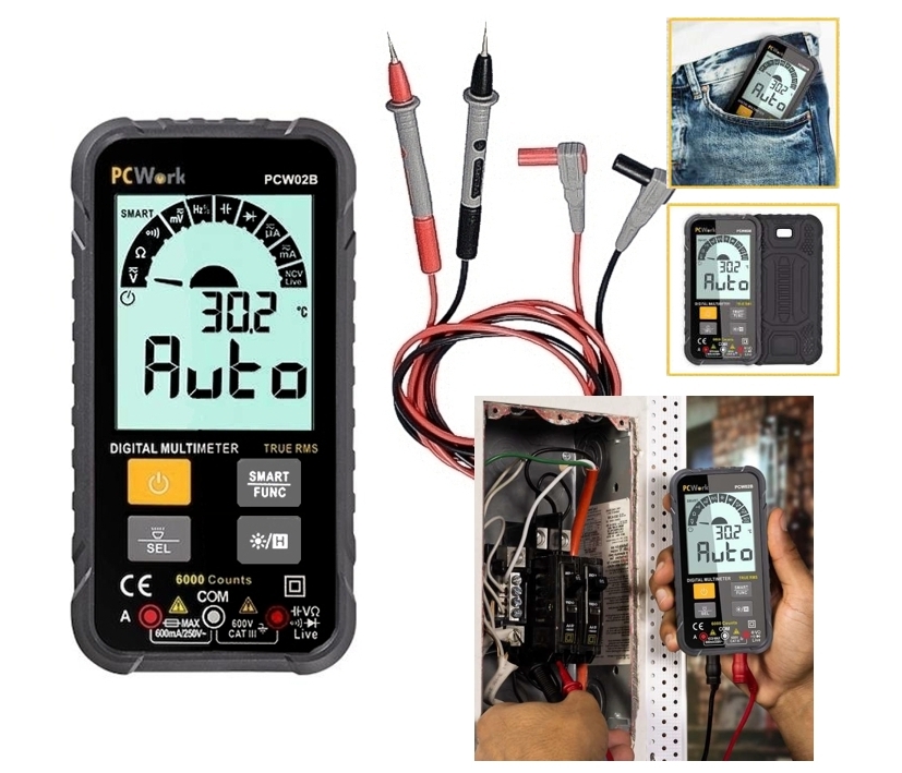 Poket Messgerät Universalmessgerät PCW True RMS Digitales Multimeter