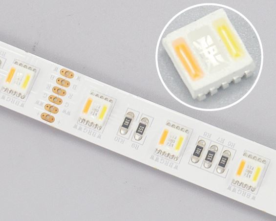 15-100-04640_LED_RBG-CCT_24Volt_A148392-1 5m RGB LED Stripe IP20 24V 120W RGB-CCT Dualweiss WW+NW+CW 5-Kanal System