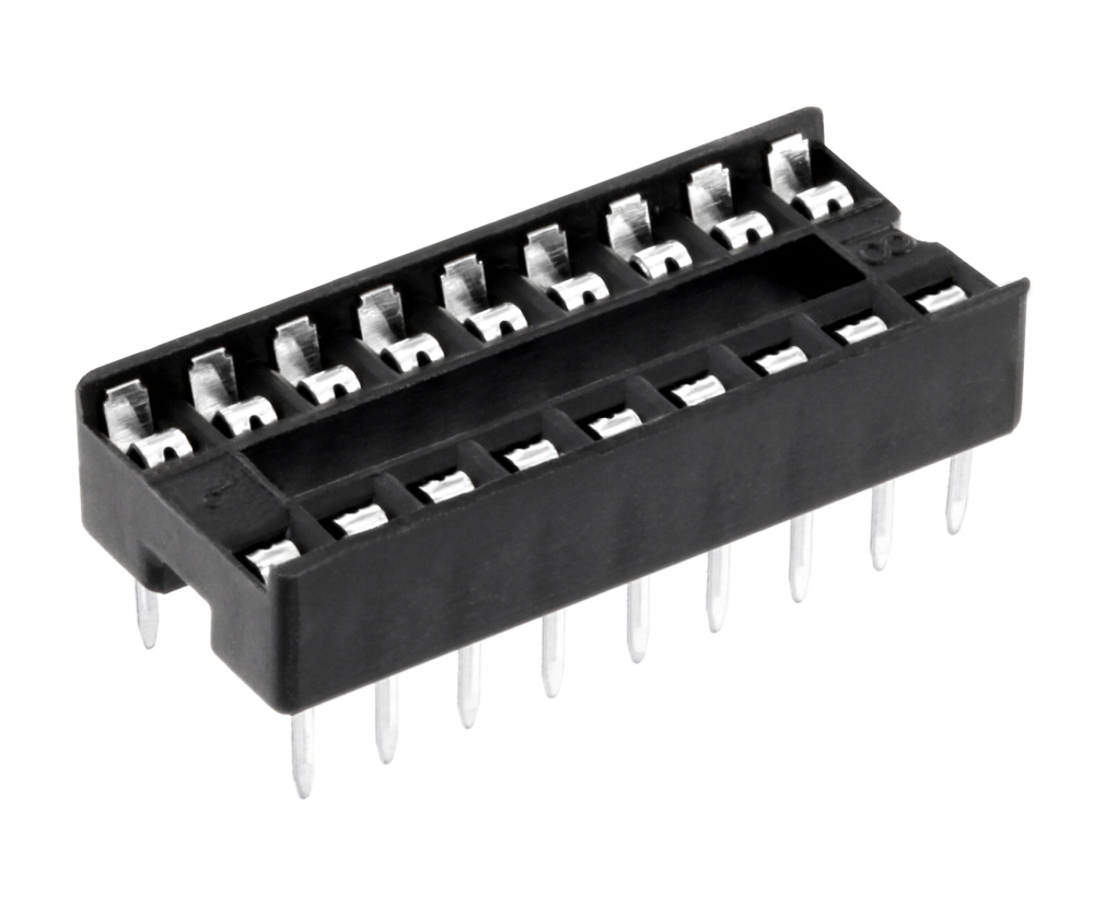 18pol-IC-Fassung-46-665-00021 IC Fassung 18pol Standard Kontakt RM 2,54mm