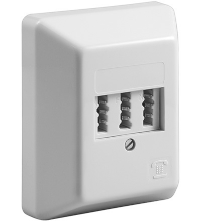TAE_Dose_Aufputz_NFN_76-882-00011_B1 TAE Dose Aufputz NFN Belegung für 1xTelNr Telefondose Reinweiss