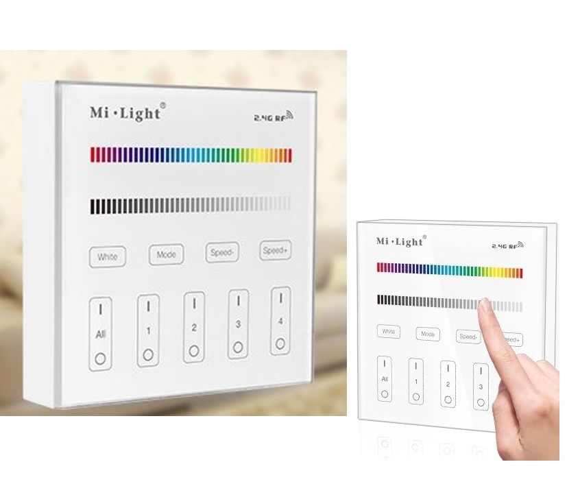 15-115-02130_LED_Touchcontroller_Batteriebetrieb_B01 4-Zonen Touch-Kontroller 4KC-B3 Funk zur MiBoxer Mi-Light Serie AP Batteriebetrieben