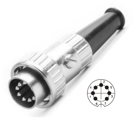 7pol_DIN_AStecker_Bajonettverschluss_39-855-00095 7pol DIN Stecker Metall mit Bajonett- Renkverschluss