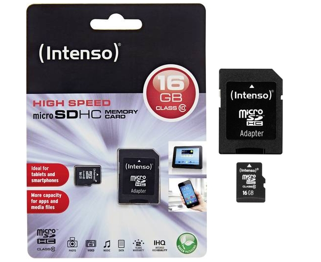 16GB SD Karte Micro SDHC Speicherkarte mit SD-Adapter Class10