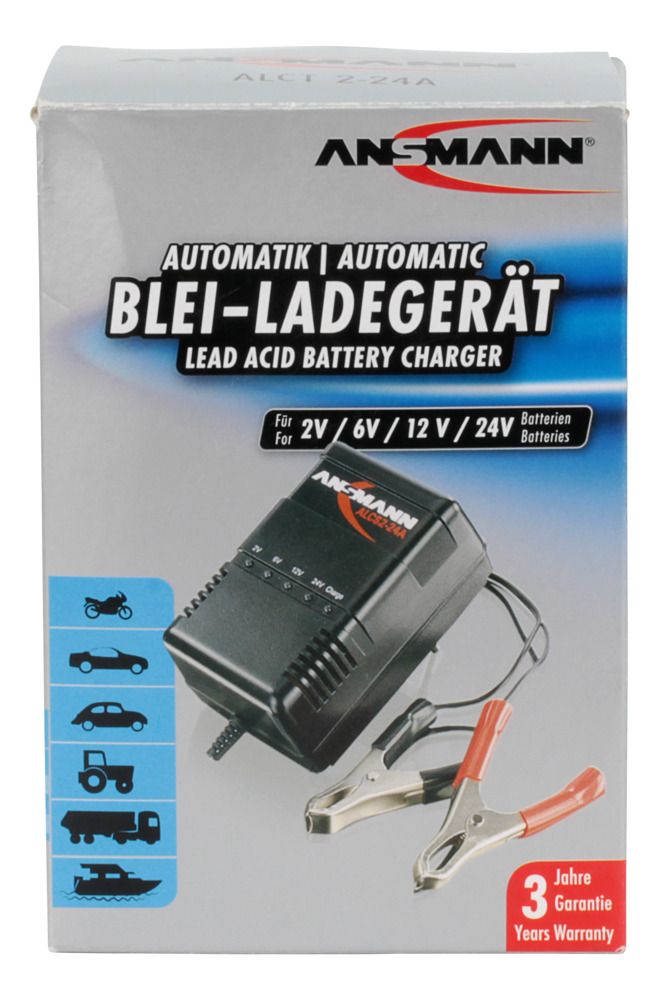 Ladegerät für Bleiakkus 2-24Ah zu mit 2V 6V 12V 24V Akkus ALCS2-24A