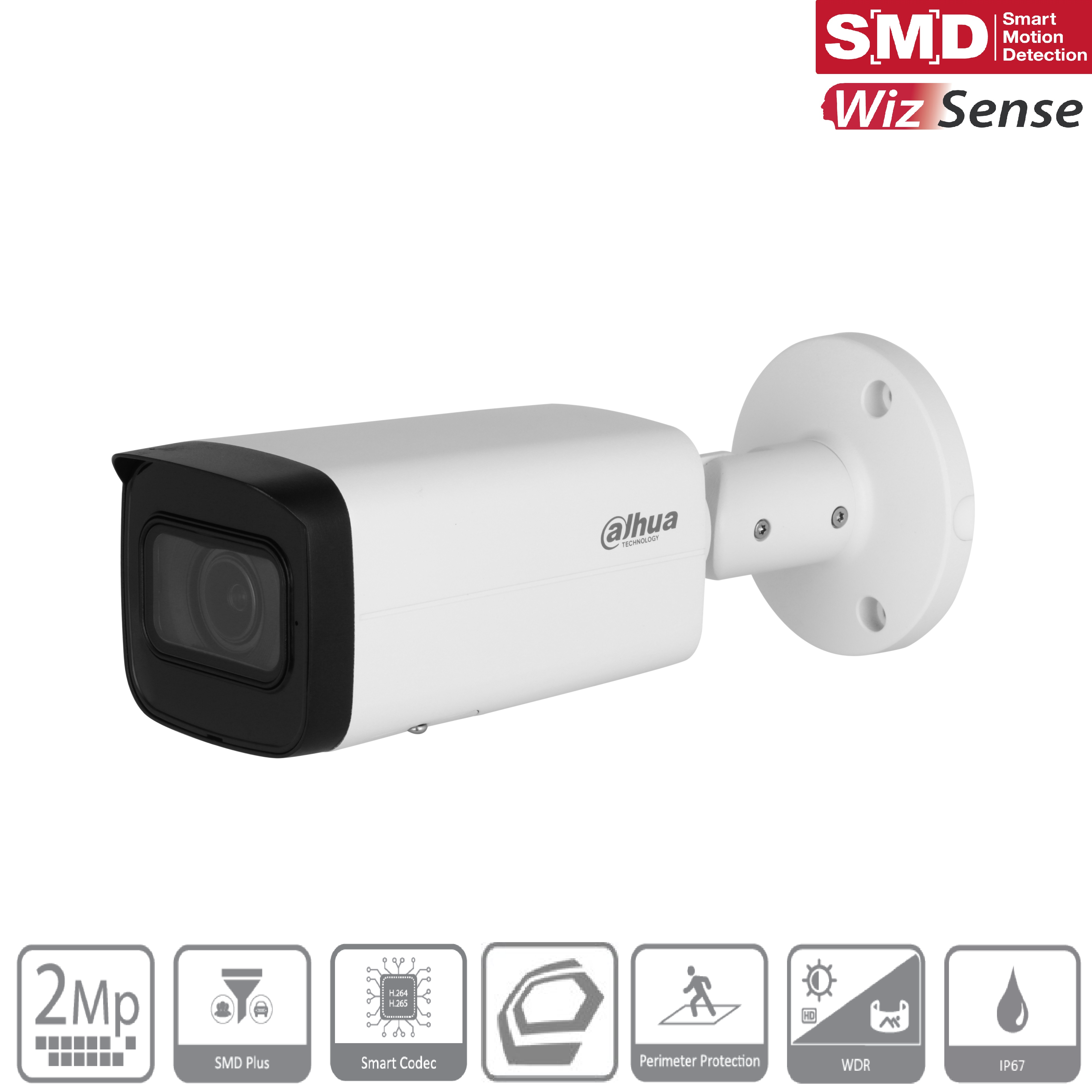 2MP LAN IP Kamera Bullet IPC-HFW2241T-ZS 3-13mm Varioobjektiv Motorzoom IP67 ONVIF PoE SD-Slot Mikro