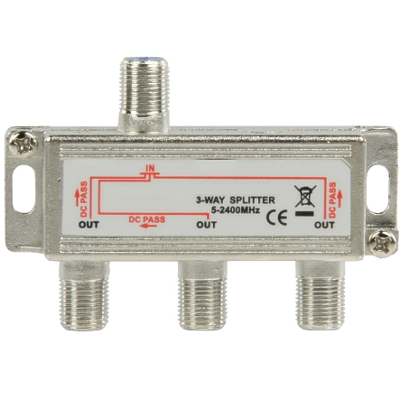 Antennen Verteiler 3-fach Verteiler SAT TV DAB DVB-T über F-Stecker