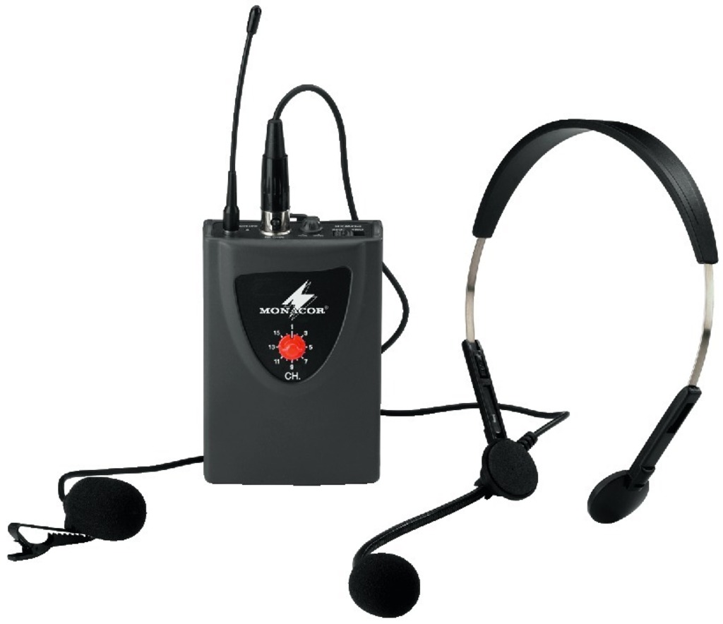 Taschensender mit Headset Mikrofon