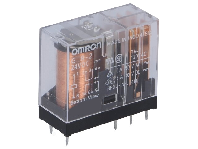 47-826-00980-24V-Relais-2xUM 24V Relais DC Spule 2xWechsler 2xUM je 5A 250V