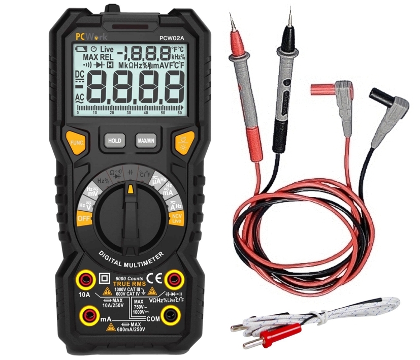 Messgerät Universalmessgerät PCWork PCW Digitales Multimeter TRUE-RMA Automatik