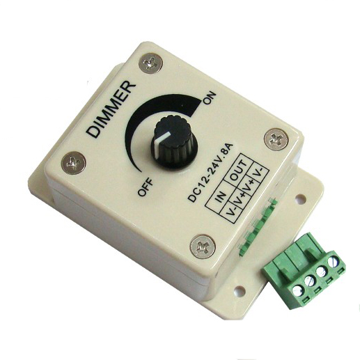 LED Dimmer bis 8A Eingang 12V oder 24V PWM bis 100W Kunststoff