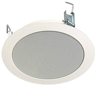 73-758-00170-dl18_1-frontansicht-2 220mm ELA Deckenlautsprecher  15W 8ohm mit 100V 6W ELA Trafo DL18/1 Weiss