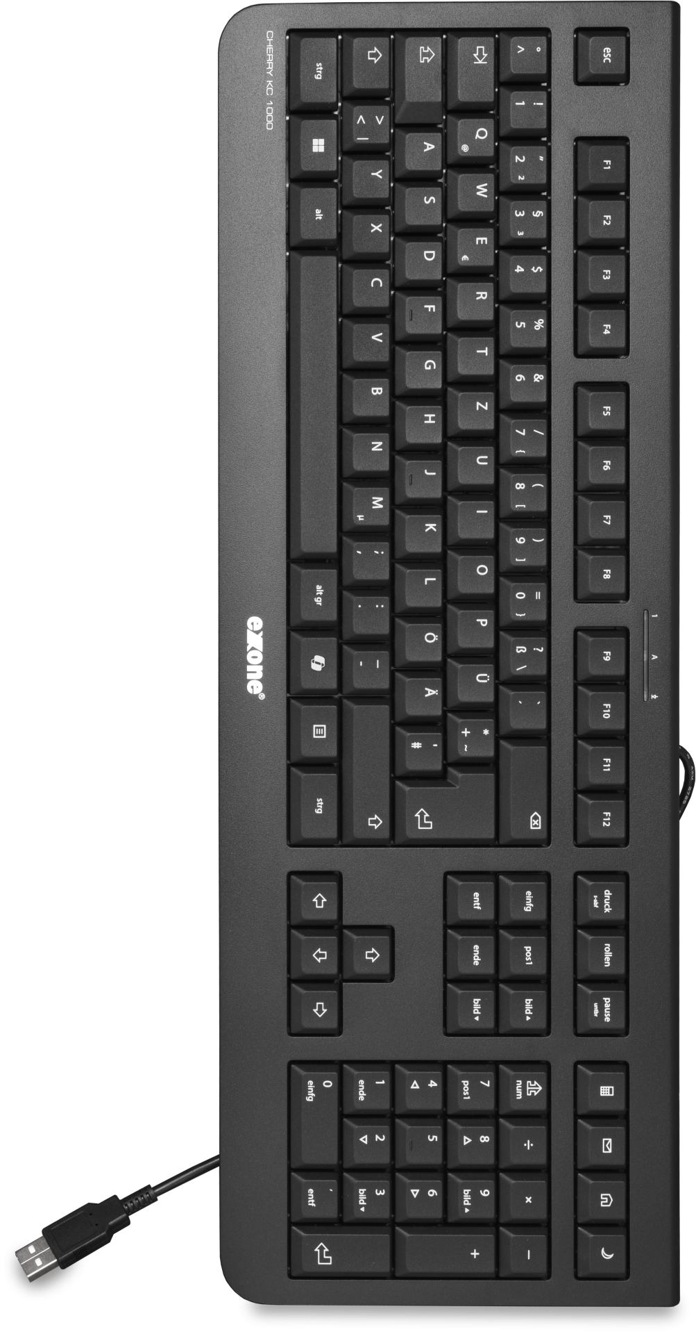 Tastatur mit USB Kabelanschluss KC-1000 DE für den professionellen Einsatz und Office User