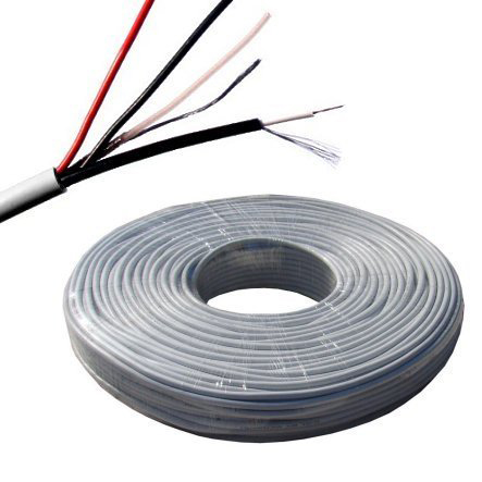 42-710-00265_kabel_01 200m Kamerakabel Multikabel 1x Koax und 4x Einzeladern Bund Hellgrau