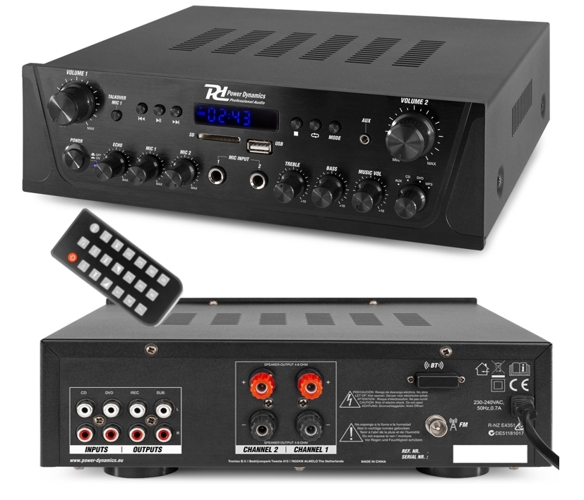 2Zonen_Multiroom_Verstaerker_88-900-03120_B0 Multiroom Verstärker 2x100W 2-Zonen Verstärker mit UKW USB SD Bluetooth