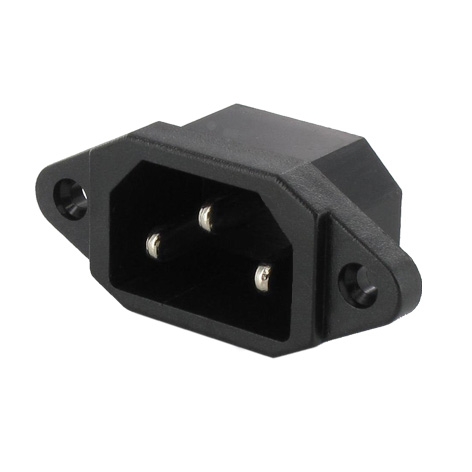 Kaltgeräte C14 Einbaustecker bis 10A 250VAC Lötkontakte 50x22mm