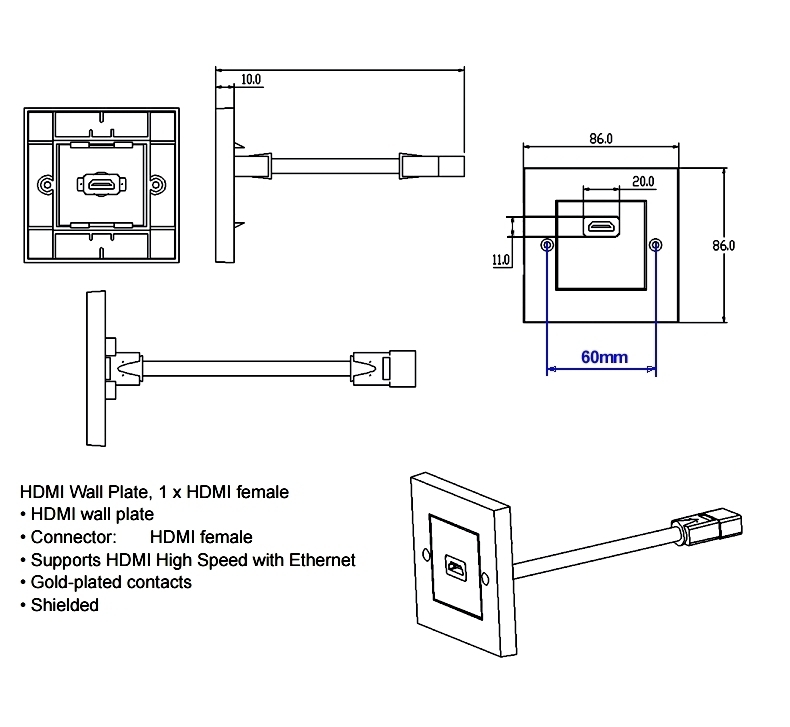 1fach-hdmi-dose-UP-Zeichnung-40-200-00470-2018