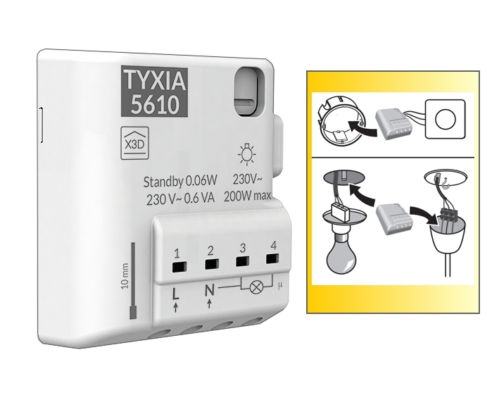 Tydom TYXIA 5610 Funkschalter 1xSchalten EIN-AUS