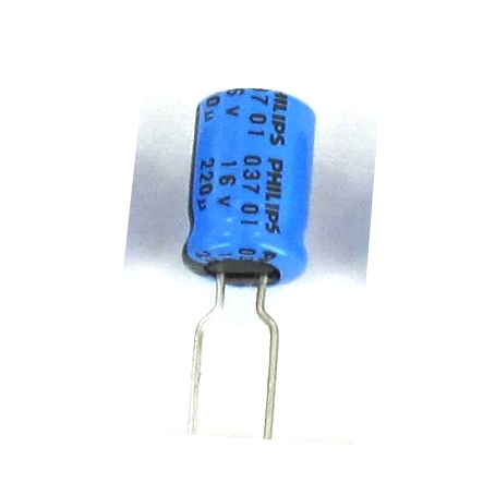 220uF-16V-ELKO-25-716-00034-D Elko 220uF 16V radial H11x8mm RM5