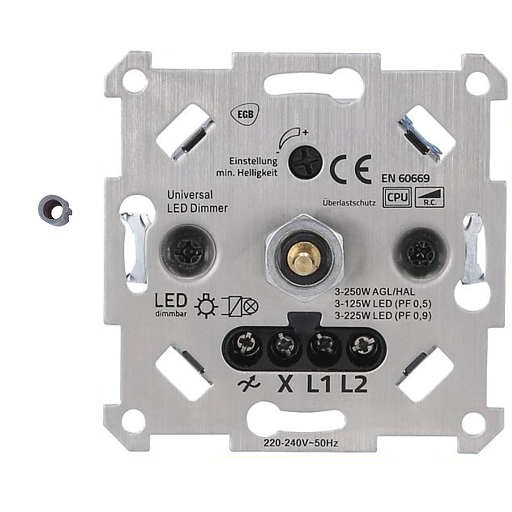 Univ Dimmer Unterputz 220V für LED oder Halogen Glühbirnen 3-250W Automatikmodus