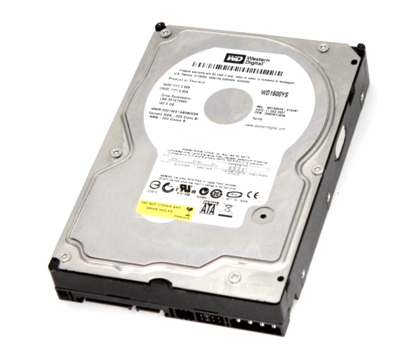 160GB Festplatte SATA 7200Umin 16MB Cache 3,5zoll WD1600YS WD-Caviar-Black RAID Refurbished