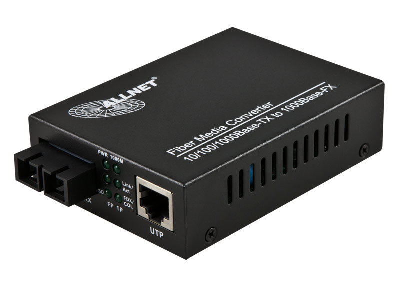 Medienkonverter_LWL_auf_RJ45_66-840-08040 LWL Konverter LWL auf Kupfer RJ45 1000MBit LAN LWL SC-Stecker Eingang