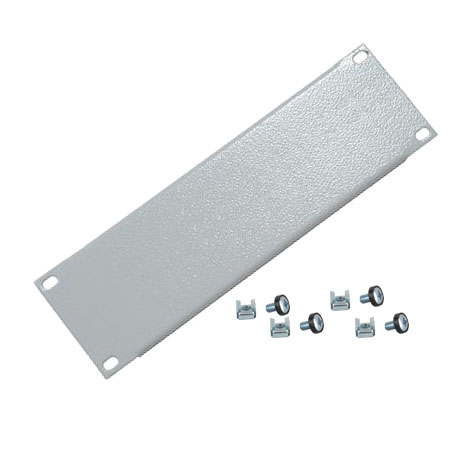 62-630-03190_ganz_2 4HE Blende Rackblende Stahl 483x176mm Grau