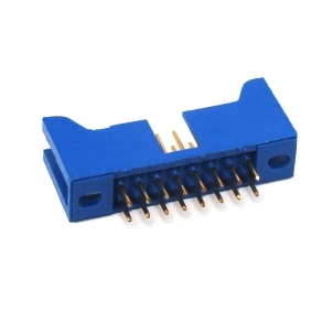 40-874-00002 16pol Wannen Stiftleiste Wannensteckerleiste 2x8pol RM2,54 Blau