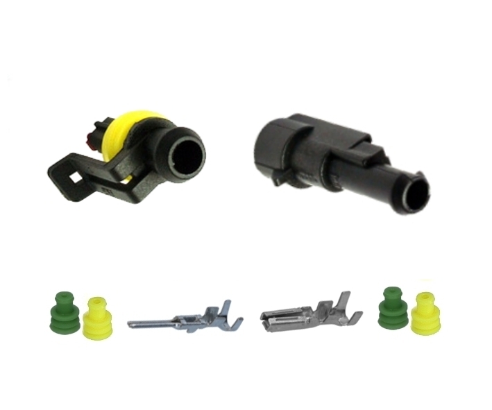 33-475-00590_Superseal_1pol_Set_Bild2023_01 1pol KFZ Stecker SET IP67 Automotive Stecker-Kupplung