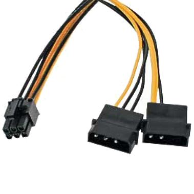 PC Netzteil Adapter 2x5,25 auf PCI Express 6pol PCI-E