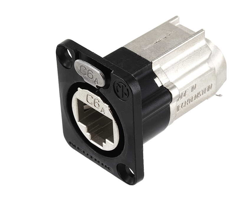 CAT6A-LAN-Dose-DTYPE-39-875-00149 RJ45 LAN Dose D-Type CAT6a für den Rack Paneleinbau