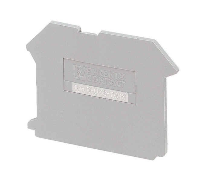 Abdeckung_fuer_Klemmen_DUK5_39-798-00130_2023 Abschlussplatte Trenner Zwischenplatte nur für UK5-TWIN Abschlussdeckel