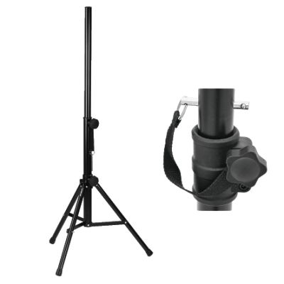 Lautsprecherstativ von 117-205 cm ausfahrbar Stahl bis Belastbar bis 50KG Schwarz