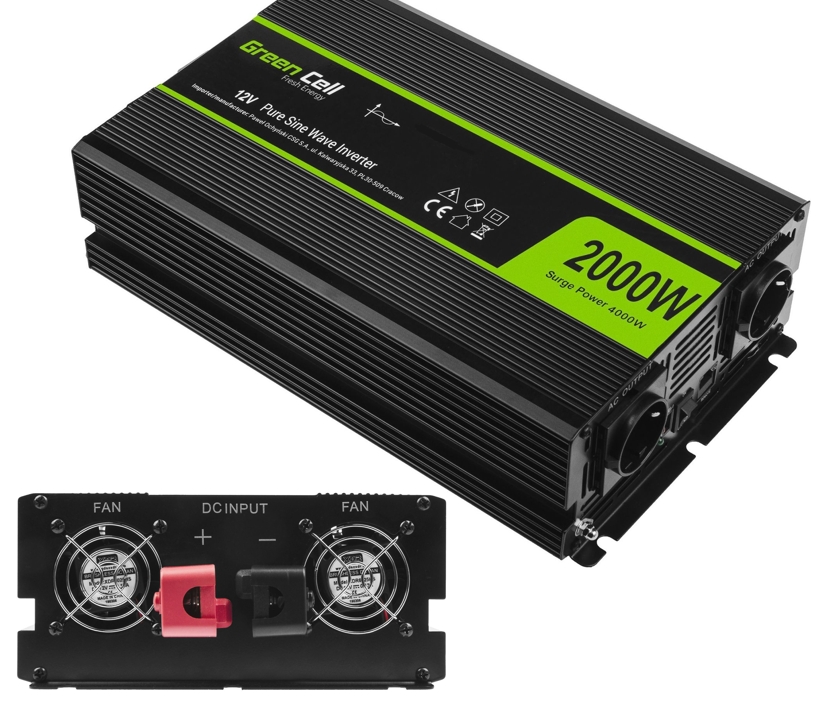 43-846-06210_echter_Sinus_Wandler_2KW_4KW_B01 DCAC Wechselrichter 12V auf 230V 2000W Dauer Peak 4000W echter Sinus