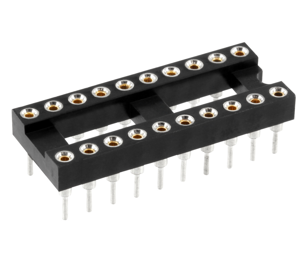 20pol-IC-Fassung-raezision-46-665-00060 IC Fassung 20pol Präzision gedrehter Kontakt RM 2,54mm
