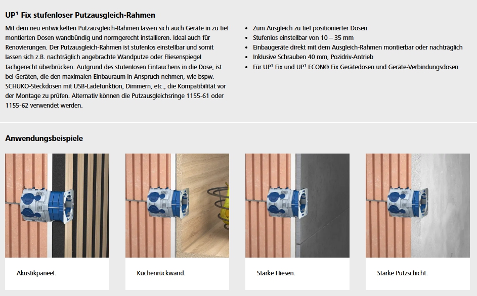 Putzausgleichrahmen 10-35mm zu ECON FIX UP1 zu Art-Nr 42-705-00345 --- 10-Stück Pack