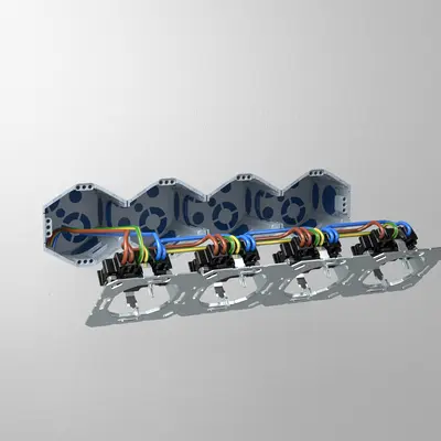 Schalterdose Luftdicht ECON FIX mit Schnellfixierung ohne Gibs Tiefe 45mm - 25er Pack