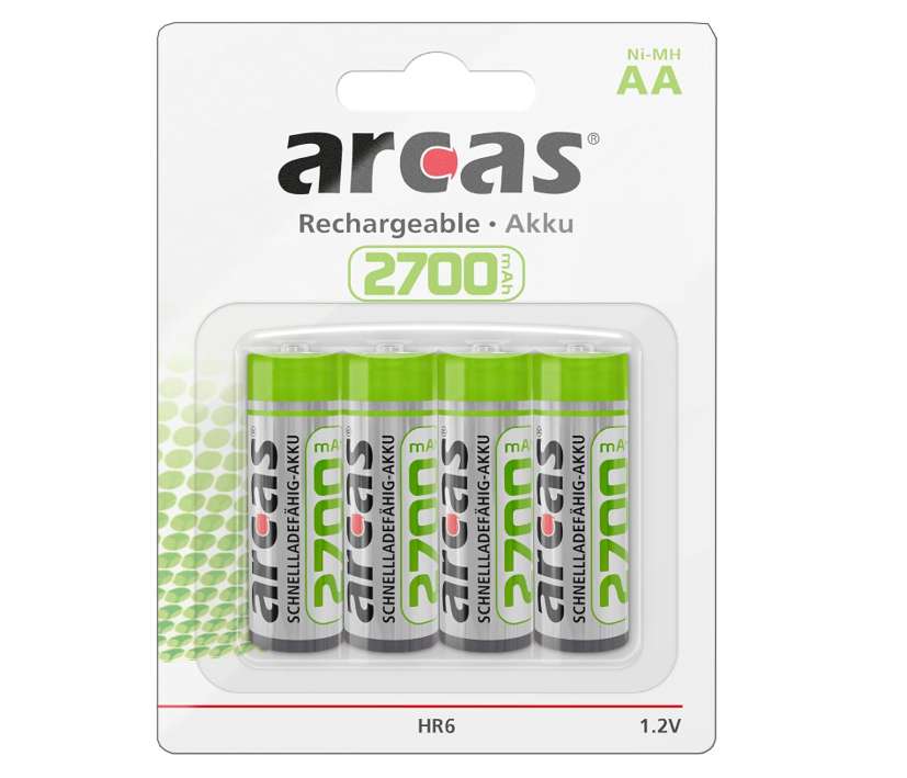Arcas_Ni-MH_Akku_2700_33-175-07010 AA Mignon Akku 2700mA NiMH    4er Pack