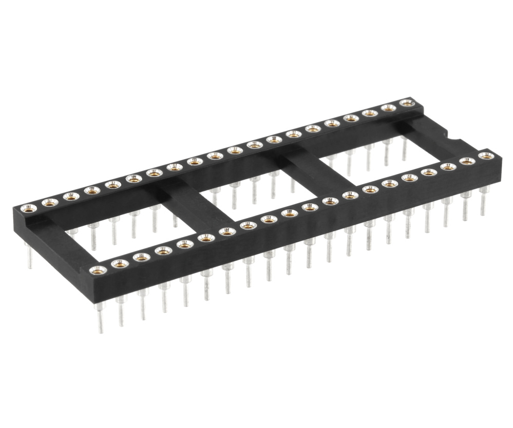 40pol-IC-Fassung-Peazision-46-665-00090 IC Fassung 40pol Präzision gedrehter Kontakt RM 2,54mm