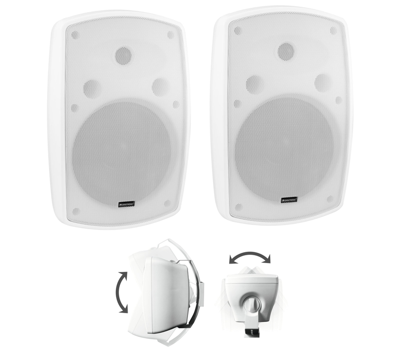 Outdoorboxen_88-500-07130 IP65 Lautsprecher wetterfest 2x100W 8ohm Betrieb Weiss OD-8