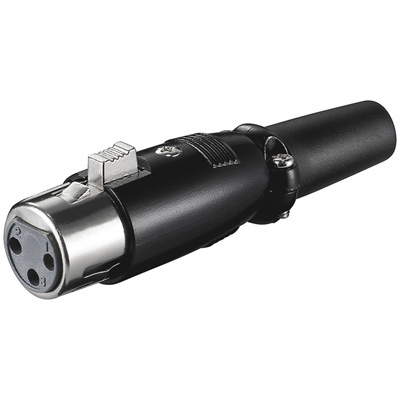 39-852-00095_2015_01 3pol XLR Kupplung Schwarz mit Verriegelung
