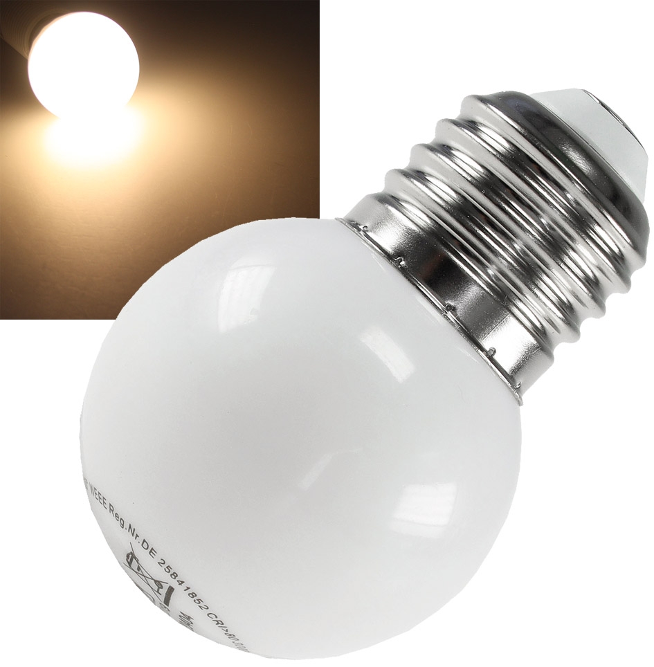 E27 LED Glühlampe 230V E27 Tropfen 1,5W Warmweiss