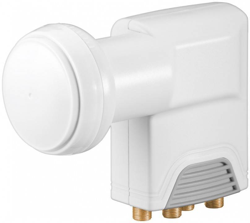 SAT LNB Quad Digital Analog 40mm mit integriertem Switch für TV bzw Fernseher