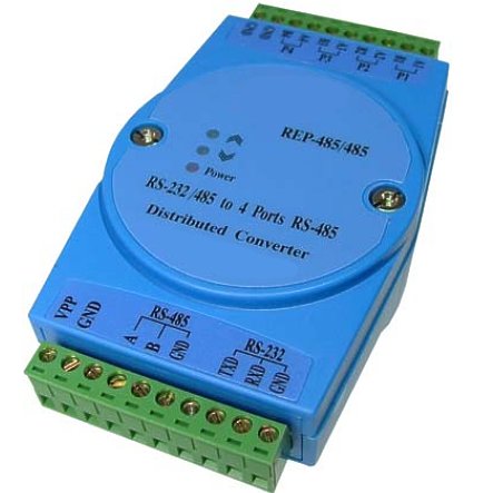 RS485-mit-Rueckkanal-79-227-00738 RS485 Verteiler 1x RS485 auf 4x RS485 mit Rückkanal und V24
