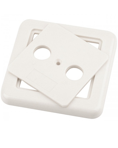 Antennendose-Deckel-2fach-78-306-00100 2-Loch Abdeckung für Antennendosen