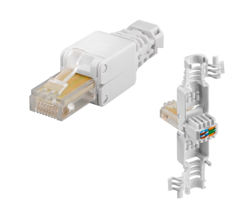 RJ45 Stecker CAT5e für LAN Verlegekabel Feldkonfektionierbarer