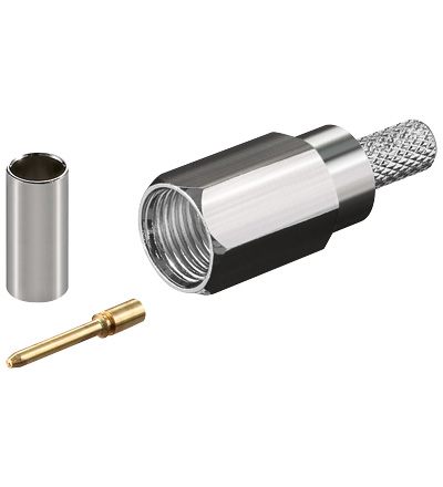 f3207a5cff058ef53dc7e32b44dcb1d4 FME Stecker male Stift für RG58 Crimpversion vergoldeter Stift
