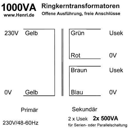 1000VA-Ringkerntrafo-4Draht-Talema-Bild-2012