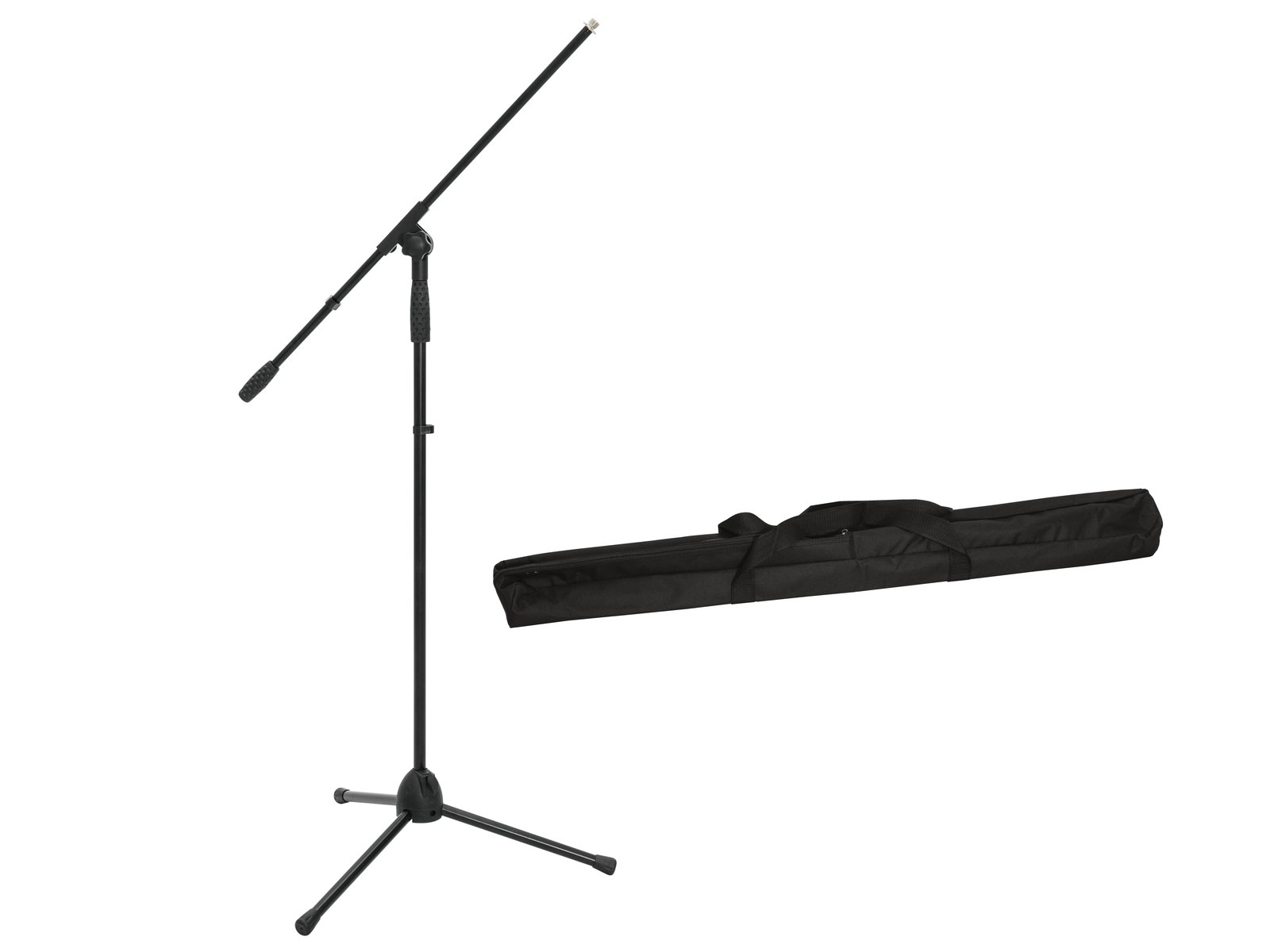 Mikrofonstativ_mit_Tasche_88-552-00245 Mikrofonstativ Mikrofonständer 100-220cm mit 77cm Ausleger Bodenstativ mit Tasche