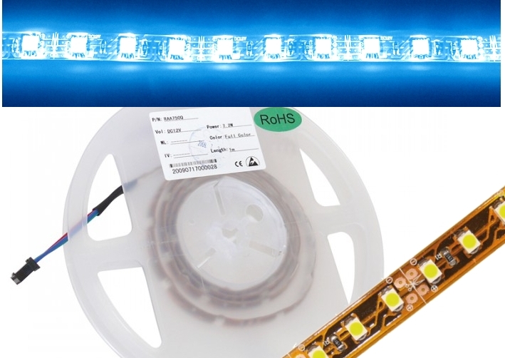 1m LED Streifen flexibel BLAU 12V Stripe 8,0W mit 120LEDs